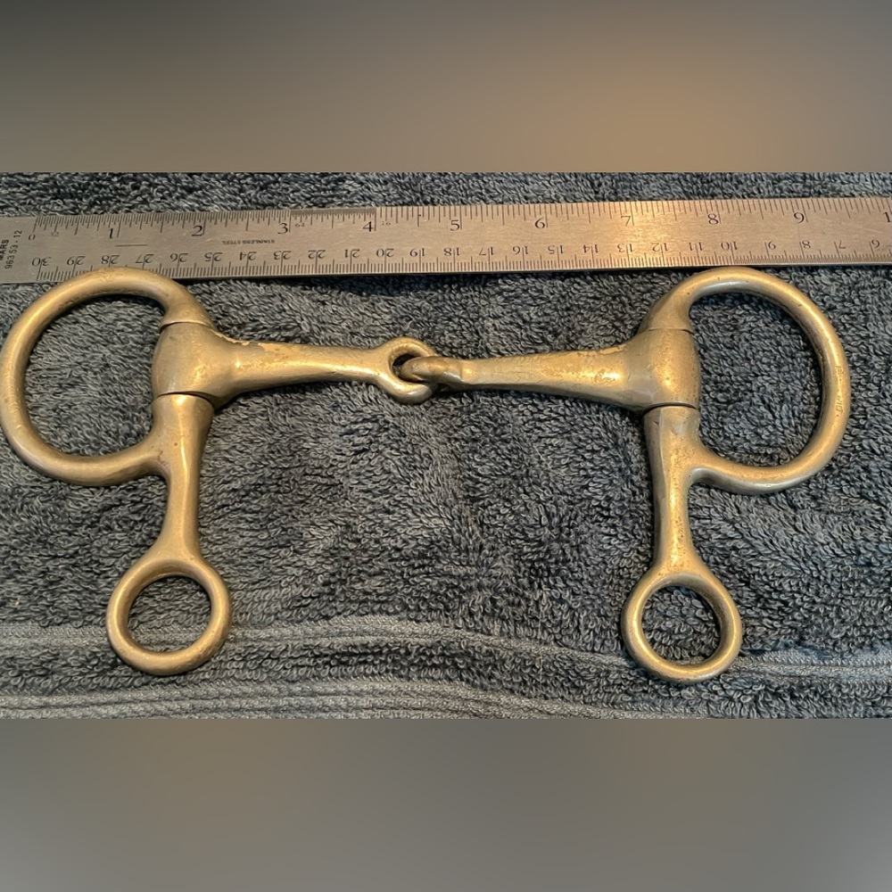Vintage nickel English riding bit. 1